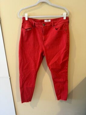 pistola Red Cropped High-Rise Jeans